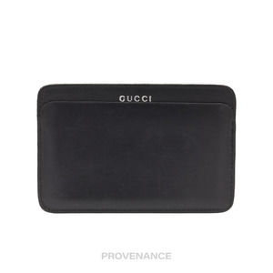 🔴 Gucci Card Holder Wallet - Black Leather